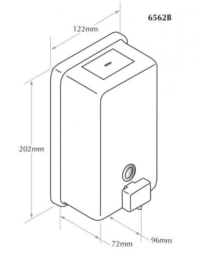Bradley 6562B-MB Liquid Soap Dispenser Vertical