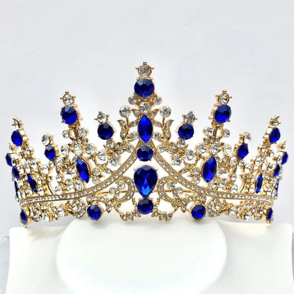 Wedding Jewelry and Accessories - Blue Crystal 4-Piece Bridal Jewelry Set With Tiara - Available in Silver and Gold