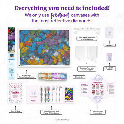 Butterflies - Diamond Art Club DIY Kit