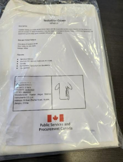 Canadian Polypropylene Disposable Gowns – White | Bulk Buy & Single Units
