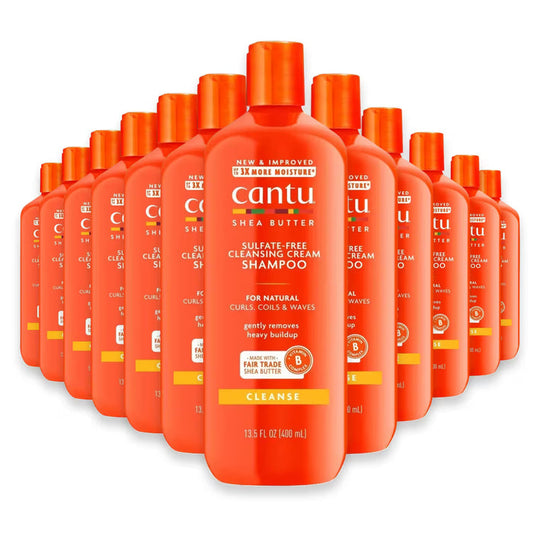 Cantu Sulfate-Free Cleansing Cream Shampoo with Shea Butter – 13.5 oz - 12 Pack