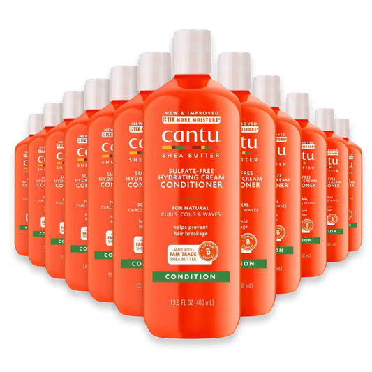 Cantu Sulfate-Free Hydrating Cream Conditioner with Shea Butter – 13.5 oz - 12 Pack