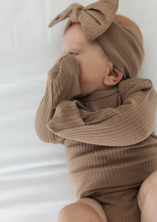 Cappuccino Ribbed Bodysuit