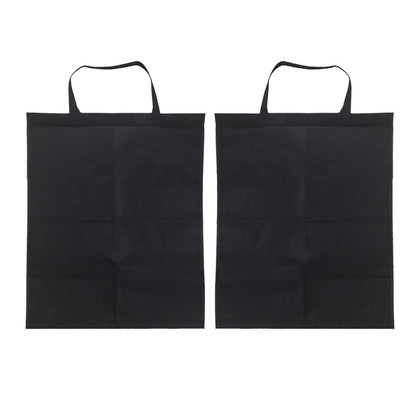 Two Car Seat Kick Mats (2 Pack) with handles, shown side by side on a white background—ideal for carrying essentials or for use as car seat and seat back protectors.