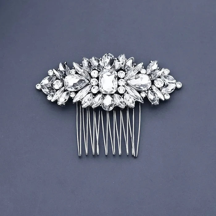 Wedding Hair Accessories - Silver Crystal Bridal Hair Comb