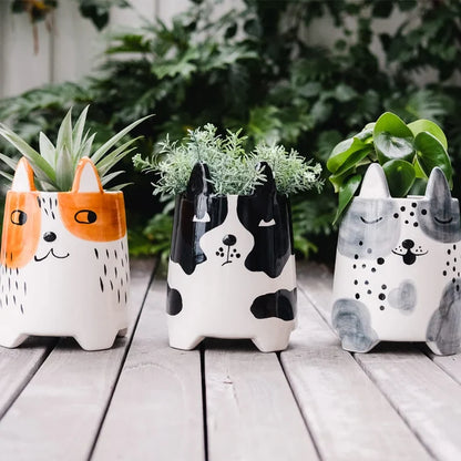 Ceramic Animal Planter - Large Duke Dog