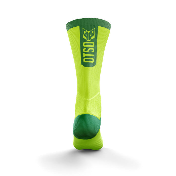 Chaussettes cyclisme hautes - Fluo Green