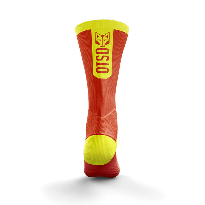 Chaussettes cyclisme hautes - Fluo Orange