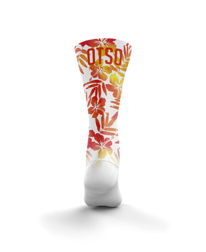 Chaussettes sublimées - Floral Orange