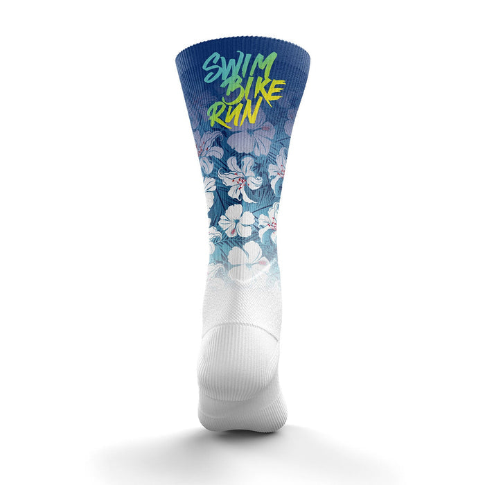 Chaussettes sublimées - Swim Bike Run Flower