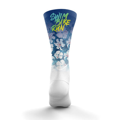 Chaussettes sublimées - Swim Bike Run Flower