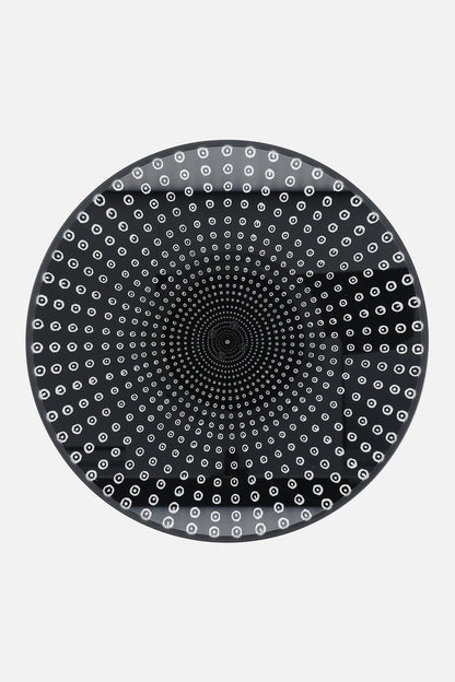 circles print plexiglass cake stand