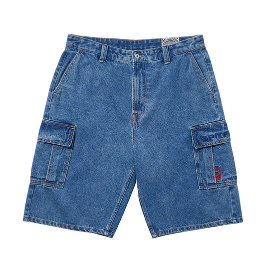 Classic 87' Denim Cargo Short (Light Stone Wash) (S)