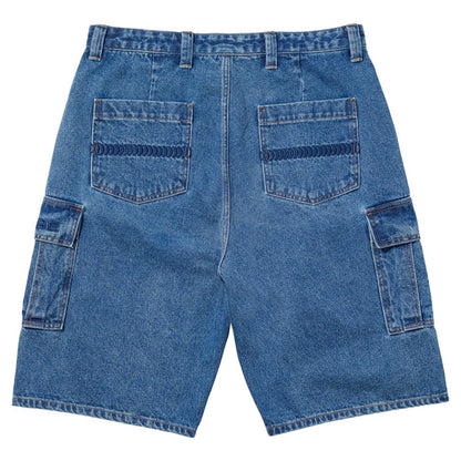 Classic 87' Denim Cargo Short (Light Stone Wash) (S)