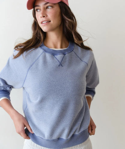 Cloud 9 Fleece Reversible Crewneck Faded Denim