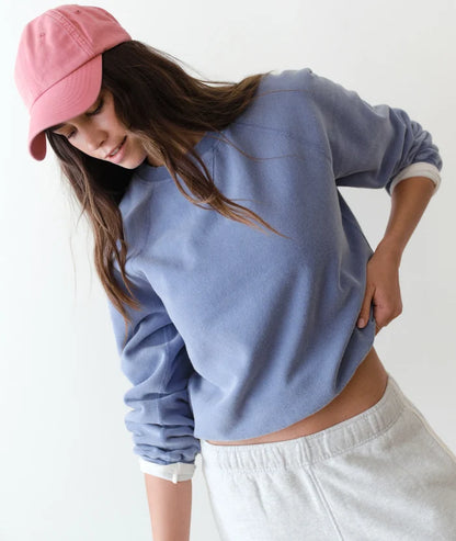 Cloud 9 Fleece Reversible Crewneck Faded Denim