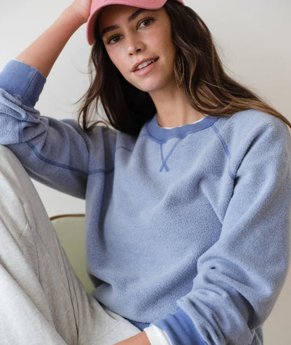 Cloud 9 Fleece Reversible Crewneck Faded Denim