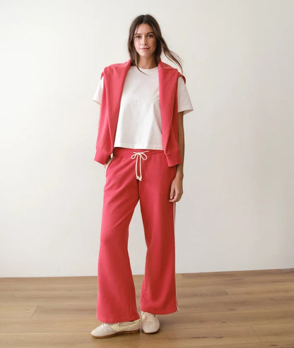 Cloud 9 Fleece Track Pant Faded Ruby