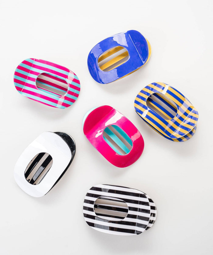 Color Block Banana Clip