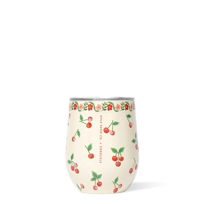 Corkcicle - Rifle Paper Stemless Cup Cherries