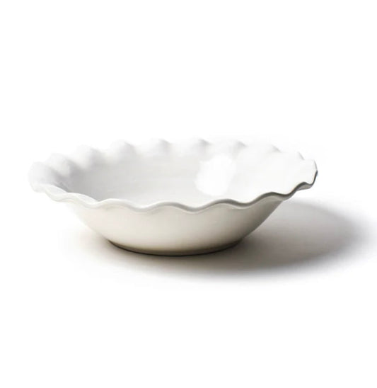 Cotton Colors White 11in Ruffle Best Bowl