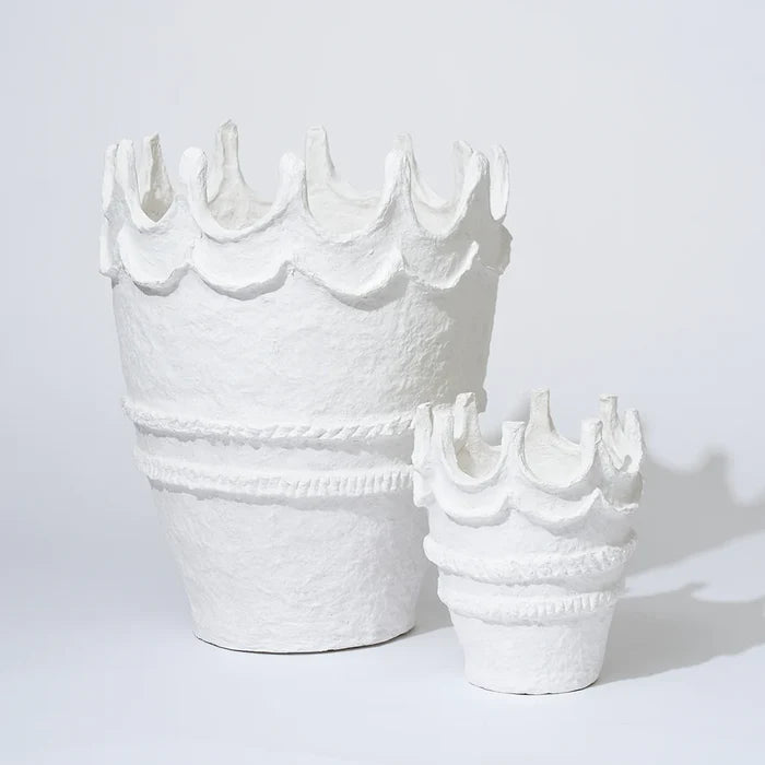 COTTON MACHE CROWN VESSEL SMALL in Moonlight from Marmoset Found