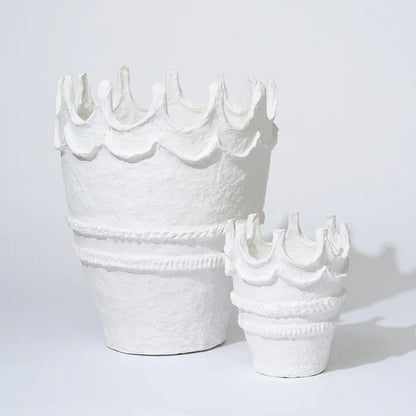 COTTON MACHE CROWN VESSEL SMALL in Moonlight from Marmoset Found