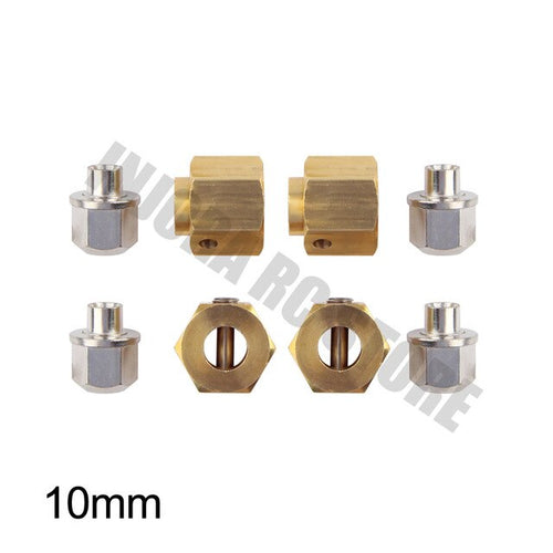 CRAW2017255_10 INJORA 4PCS/6PCS 12mm Heavy Brass Wheel Hex Hub Extenders For Traxxas TRX4 TRX6