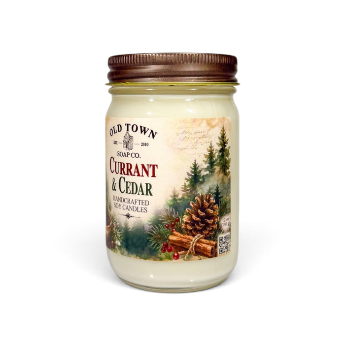 Currant & Cedar 12oz. Candle - Old Town Soap Co.