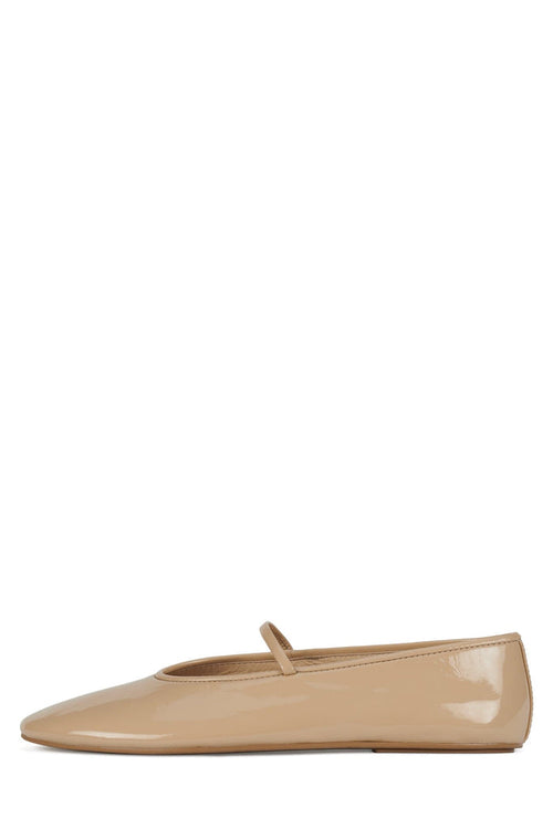 DANCERINA Jeffrey Campbell Flat Beige Patent