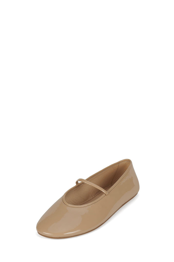 DANCERINA Jeffrey Campbell Flat Beige Patent _hover