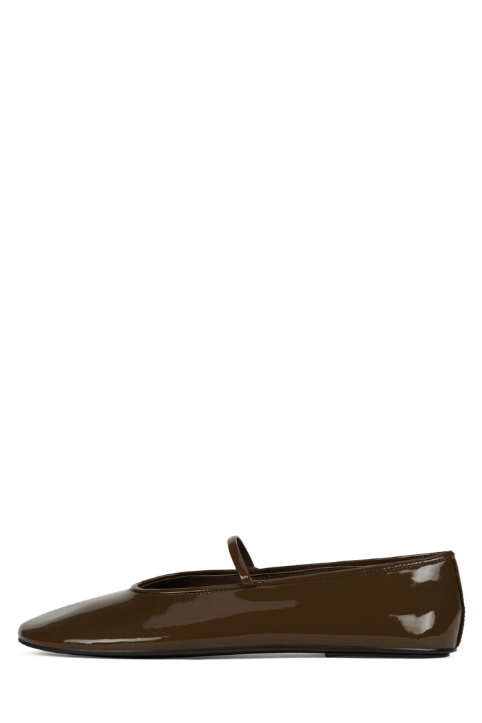 DANCERINA Jeffrey Campbell Flat Brown Patent