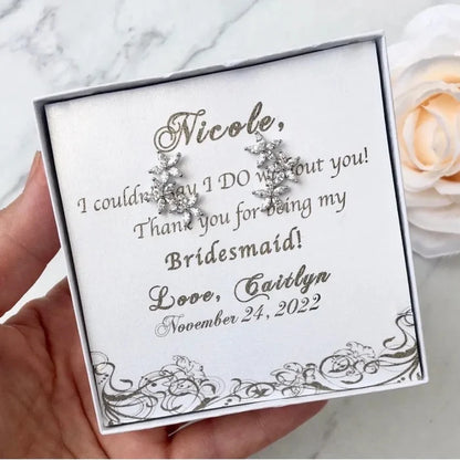 Wedding Jewelry - CZ Bridal Earrings, Bridesmaids Gift