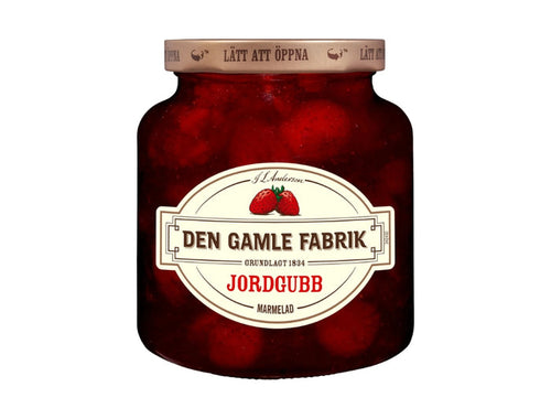 Den Gamle Fabrik Strawberry Marmalade 380g (13.40 oz) – Authentic Danish Strawberry Preserve