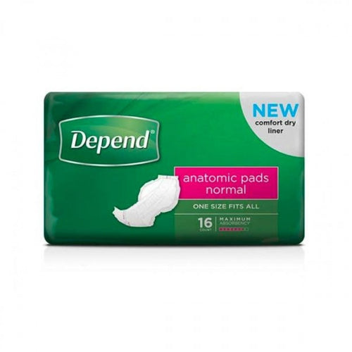 Depend Unisex Anatomic Pads Normal