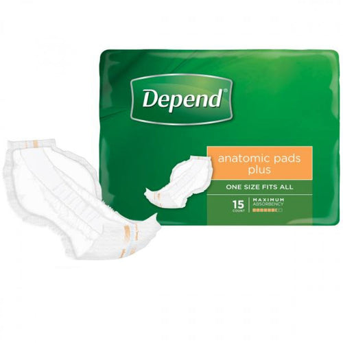 Depend Unisex Anatomic Pads Plus