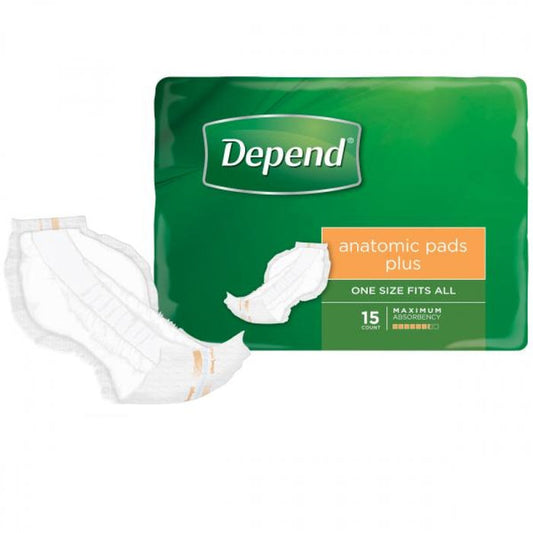 Depend Unisex Anatomic Pads Plus