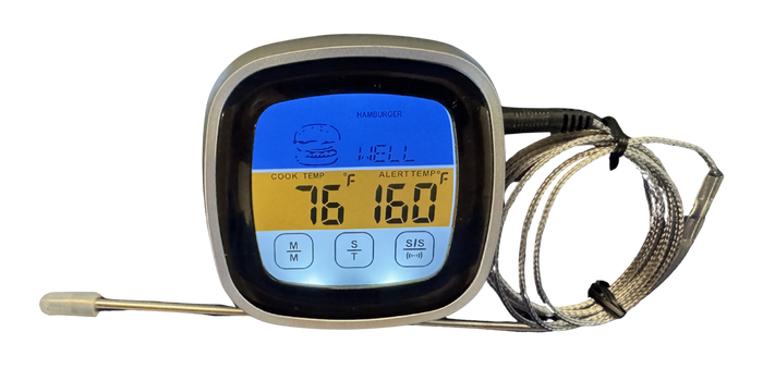 Digital Probe Thermometer with Wired Probe and Touchscreen