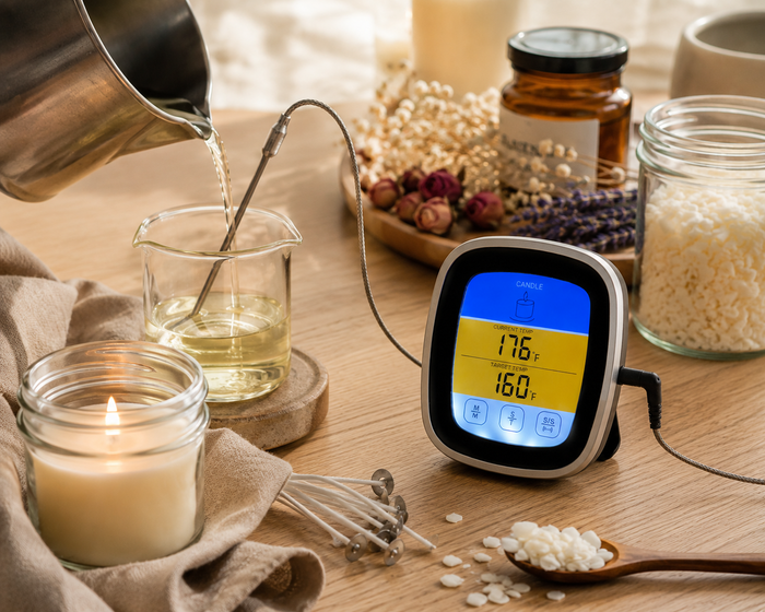 Digital Probe Thermometer with Wired Probe and Touchscreen