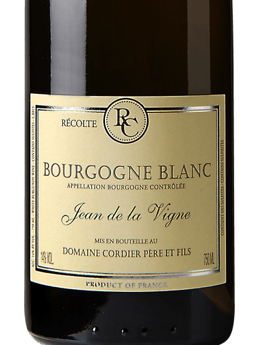 Domaine Cordier "Jean de la Vigne" Bourgogne Blanc