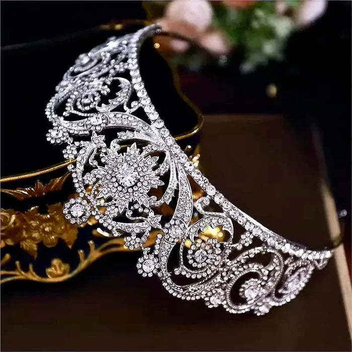 Wedding Hair Accessories - Silver Crystal Bridal Tiara