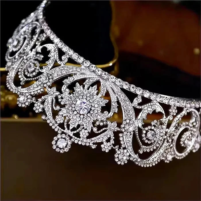 Wedding Hair Accessories - Silver Crystal Bridal Tiara