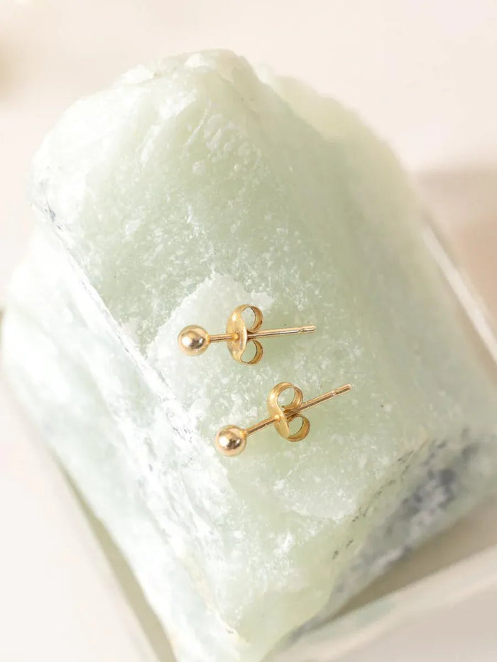 wellthy® Gold Vermeil Dot Studs