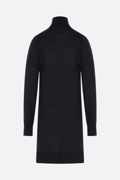 double-sleeve turtleneck in wool and silk