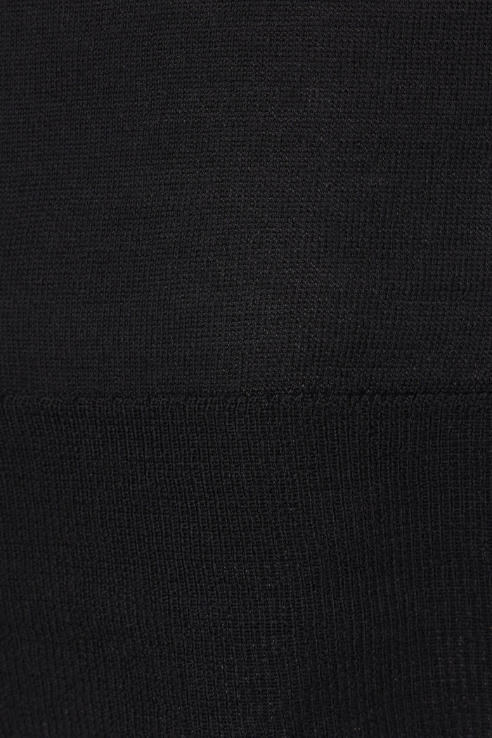 double-sleeve turtleneck in wool and silk