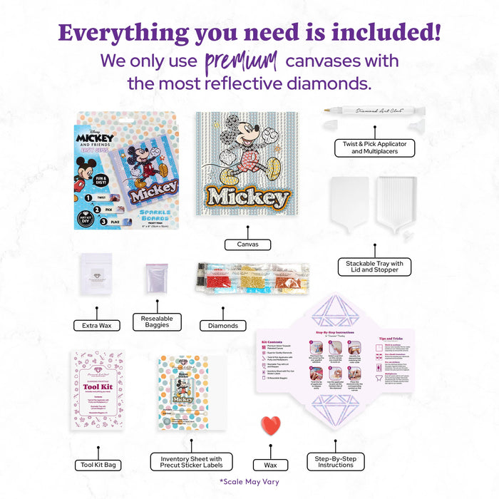 Easy Gem™ Sparkle Boards – Mickey™ Magic - Diamond Art Club DIY Kit