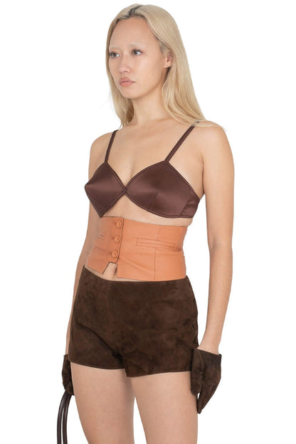 EDWARDIAN BELT Jeffrey Campbell Corset-Inspired Belt Orange