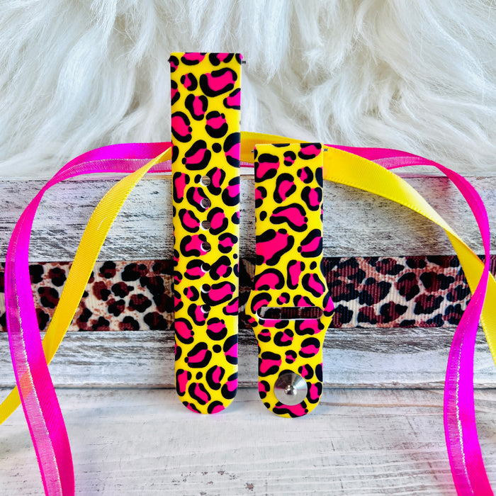 Electric Leopard Print Silicone Band For Samsung Watch
