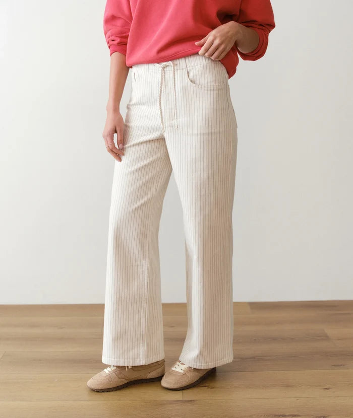 Ella Wide Leg Pant Ticking Stripe