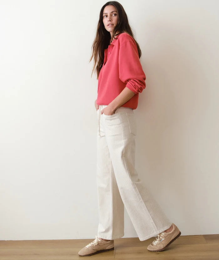 Ella Wide Leg Pant Ticking Stripe